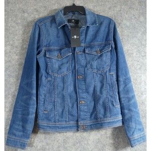7 for all Mankind XS Jacket Womens Trucker Denim Stretch *NWT* MSRP $295